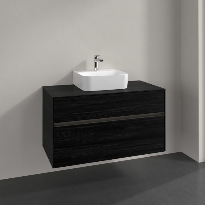 Villeroy & Boch Collaro Waschtischunterschrank 100 x 54,8 cm , mit LED-Beleuchtung, mit 2 Auszügen