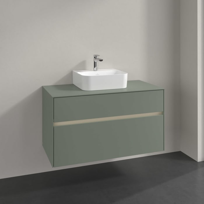 Villeroy & Boch Collaro Waschtischunterschrank 100 x 54,8 cm , mit LED-Beleuchtung, mit 2 Auszügen