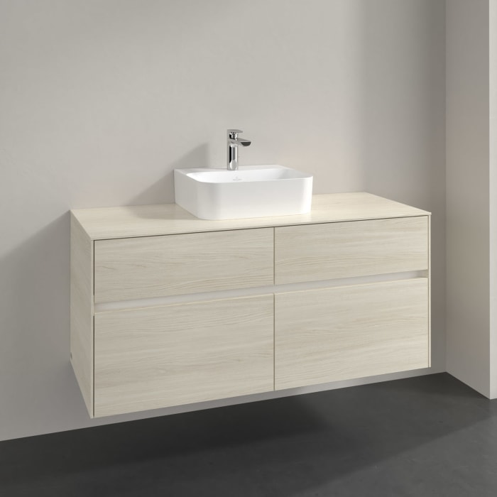 Villeroy & Boch Collaro Waschtischunterschrank 120 x 54,8 cm , mit LED-Beleuchtung, mit 4 Auszügen