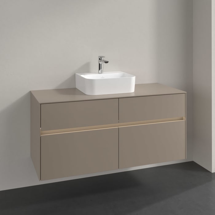 Villeroy & Boch Collaro Waschtischunterschrank 120 x 54,8 cm , mit LED-Beleuchtung, mit 4 Auszügen