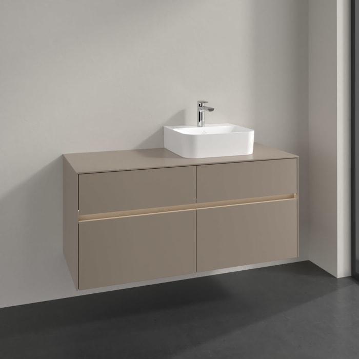 Villeroy & Boch Collaro Waschtischunterschrank 120 x 54,8 cm , mit LED-Beleuchtung, mit 4 Auszügen