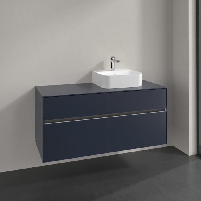 Villeroy & Boch Collaro Waschtischunterschrank 120 x 54,8 cm , mit LED-Beleuchtung, mit 4 Auszügen