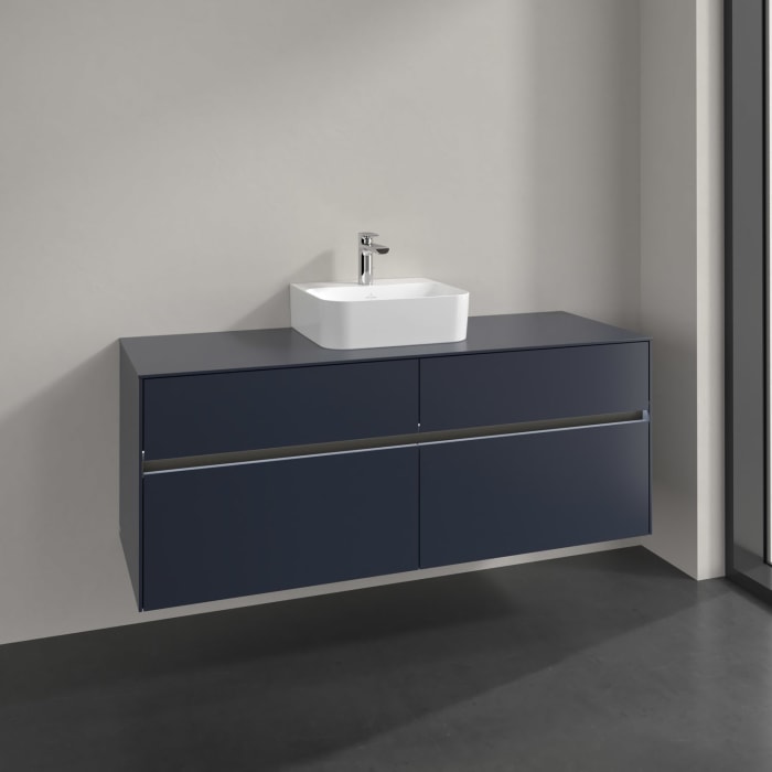 Villeroy & Boch Collaro Waschtischunterschrank 140 x 54,8 cm , mit LED-Beleuchtung, mit 4 Auszügen