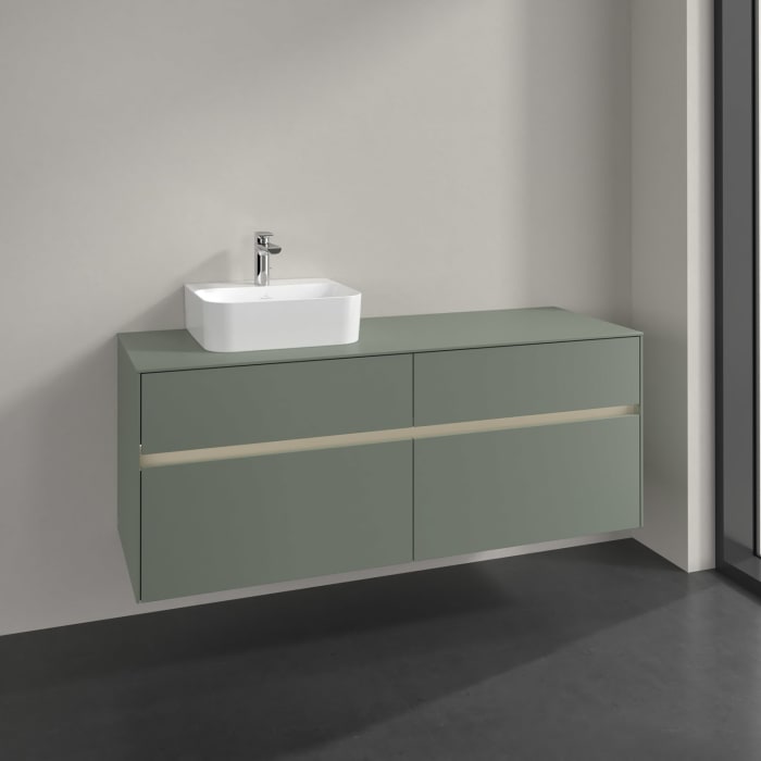 Villeroy & Boch Collaro Waschtischunterschrank 140 x 54,8 cm , mit LED-Beleuchtung, mit 4 Auszügen