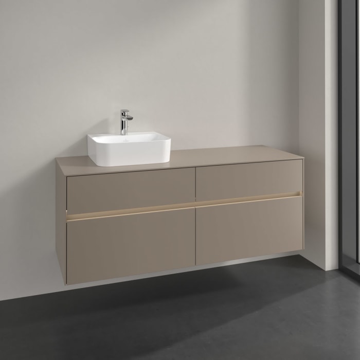 Villeroy & Boch Collaro Waschtischunterschrank 140 x 54,8 cm , mit LED-Beleuchtung, mit 4 Auszügen