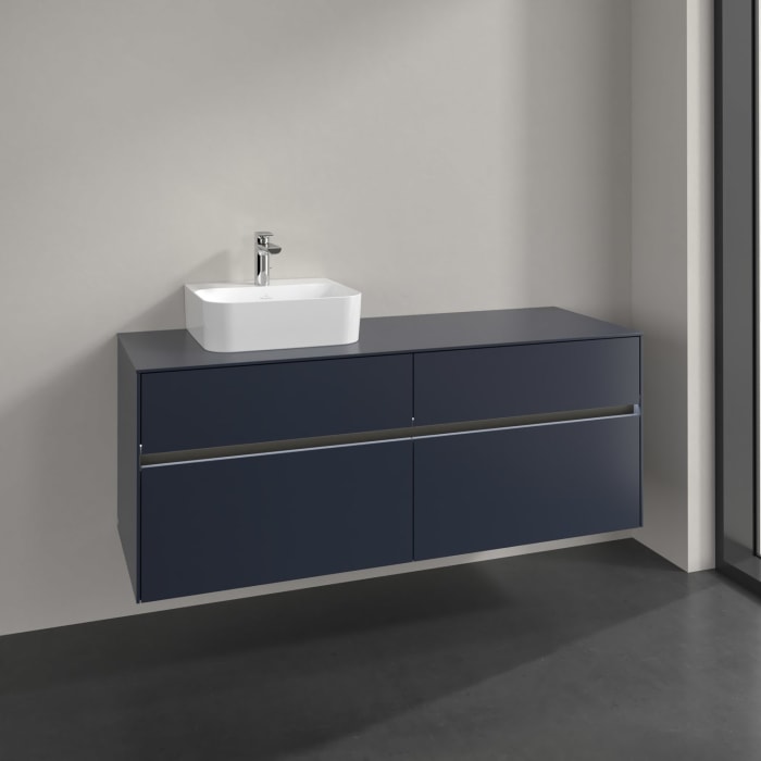 Villeroy & Boch Collaro Waschtischunterschrank 140 x 54,8 cm , mit LED-Beleuchtung, mit 4 Auszügen