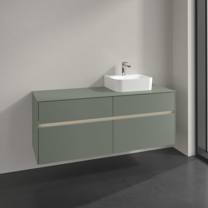 Villeroy & Boch Collaro Waschtischunterschrank 140 x 54,8 cm , mit LED-Beleuchtung, mit 4 Auszügen