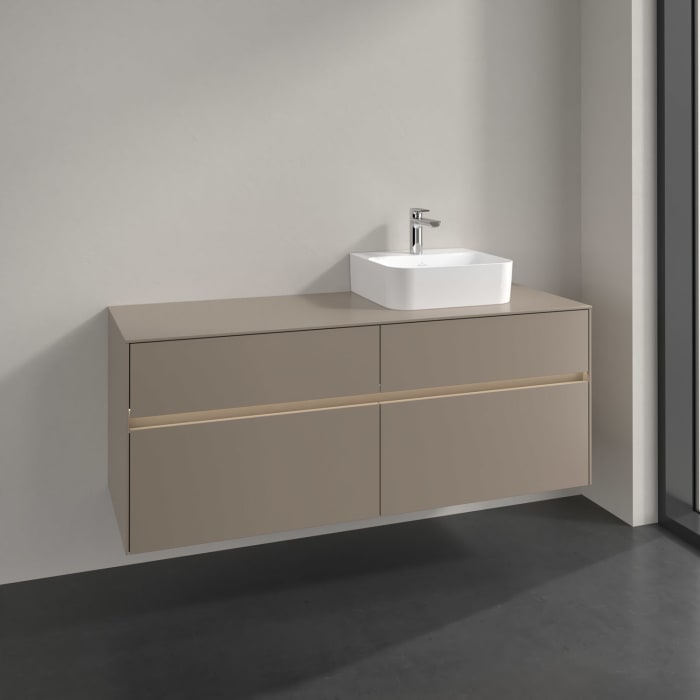 Villeroy & Boch Collaro Waschtischunterschrank 140 x 54,8 cm , mit LED-Beleuchtung, mit 4 Auszügen