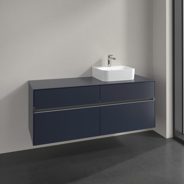 Villeroy & Boch Collaro Waschtischunterschrank 140 x 54,8 cm , mit LED-Beleuchtung, mit 4 Auszügen