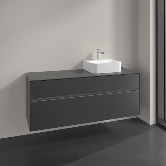 Villeroy & Boch Collaro Waschtischunterschrank 140 x 54,8 cm , mit LED-Beleuchtung, mit 4 Auszügen