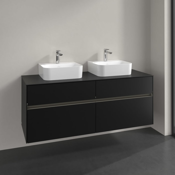 Villeroy & Boch Collaro Waschtischunterschrank 140 x 54,8 cm , mit LED-Beleuchtung, mit 4 Auszügen