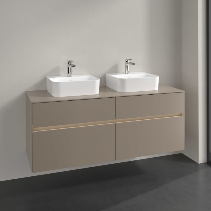 Villeroy & Boch Collaro Waschtischunterschrank 140 x 54,8 cm , mit LED-Beleuchtung, mit 4 Auszügen