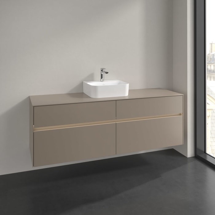 Villeroy & Boch Collaro Waschtischunterschrank 160 x 54,8 cm , mit LED-Beleuchtung, mit 4 Auszügen