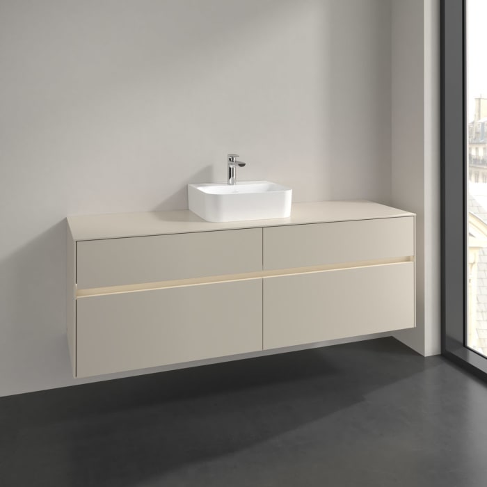 Villeroy & Boch Collaro Waschtischunterschrank 160 x 54,8 cm , mit LED-Beleuchtung, mit 4 Auszügen