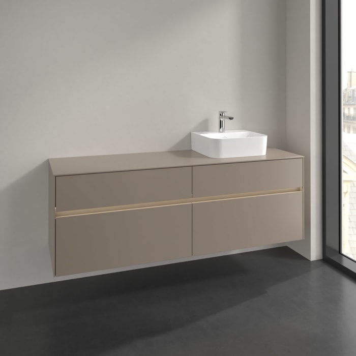 Villeroy & Boch Collaro Waschtischunterschrank 160 x 54,8 cm , mit LED-Beleuchtung, mit 4 Auszügen