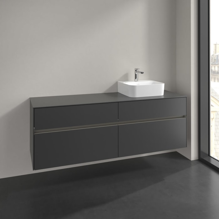 Villeroy & Boch Collaro Waschtischunterschrank 160 x 54,8 cm , mit LED-Beleuchtung, mit 4 Auszügen