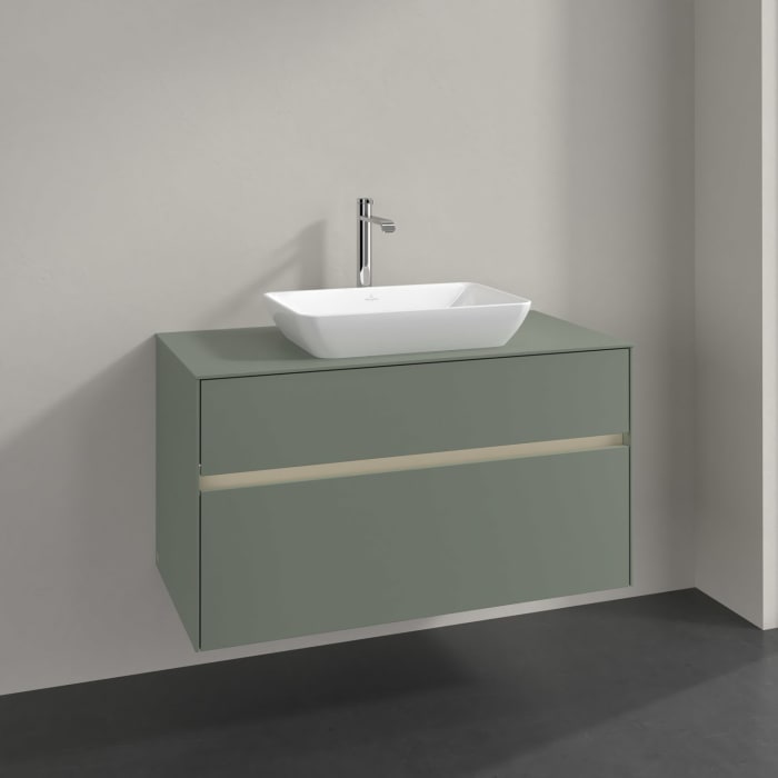 Villeroy & Boch Collaro Waschtischunterschrank 100 x 54,8 cm , mit LED-Beleuchtung, mit 2 Auszügen
