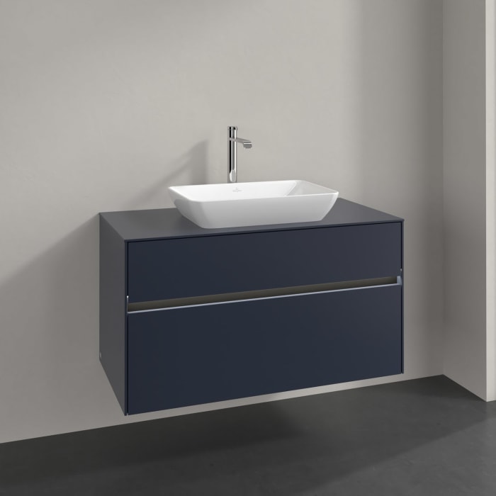 Villeroy & Boch Collaro Waschtischunterschrank 100 x 54,8 cm , mit LED-Beleuchtung, mit 2 Auszügen