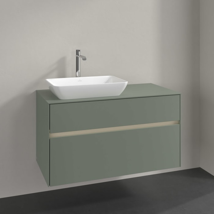 Villeroy & Boch Collaro Waschtischunterschrank 100 x 54,8 cm , mit LED-Beleuchtung, mit 2 Auszügen