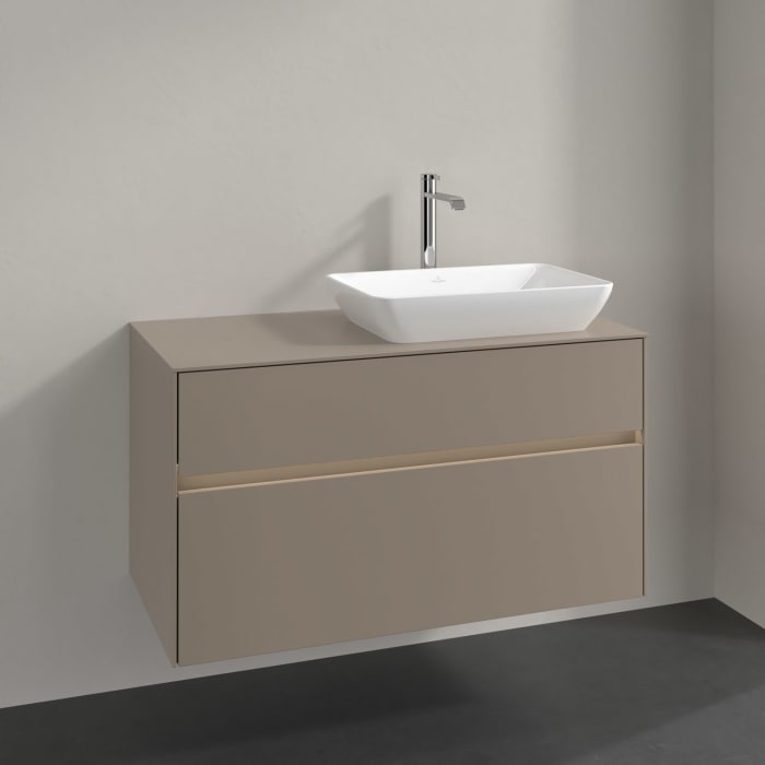 Villeroy & Boch Collaro Waschtischunterschrank 100 x 54,8 cm , mit LED-Beleuchtung, mit 2 Auszügen