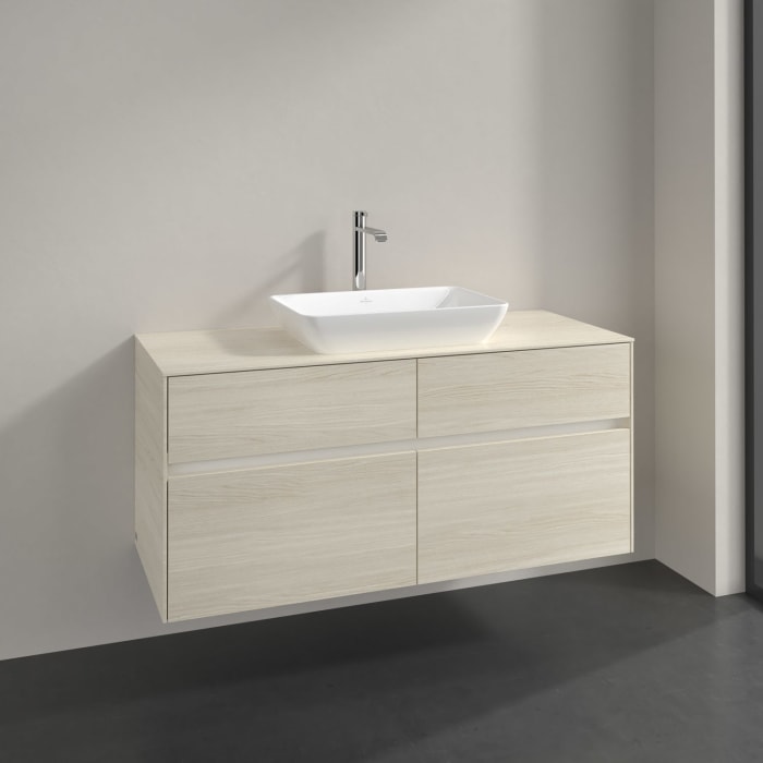 Villeroy & Boch Collaro Waschtischunterschrank 120 x 54,8 cm , mit LED-Beleuchtung, mit 4 Auszügen