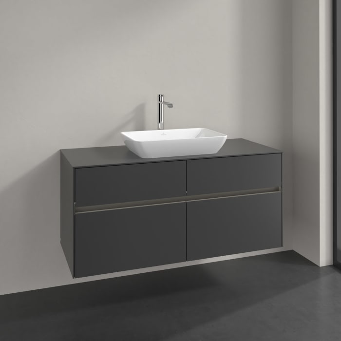 Villeroy & Boch Collaro Waschtischunterschrank 120 x 54,8 cm , mit LED-Beleuchtung, mit 4 Auszügen