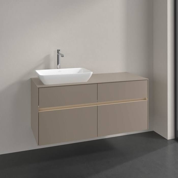 Villeroy & Boch Collaro Waschtischunterschrank 120 x 54,8 cm , mit LED-Beleuchtung, mit 4 Auszügen