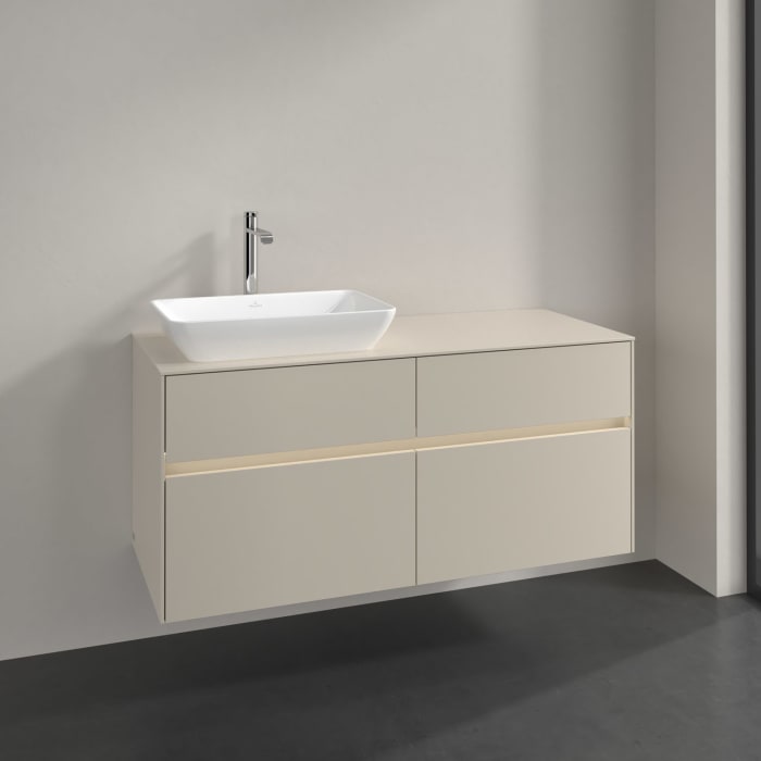 Villeroy & Boch Collaro Waschtischunterschrank 120 x 54,8 cm , mit LED-Beleuchtung, mit 4 Auszügen