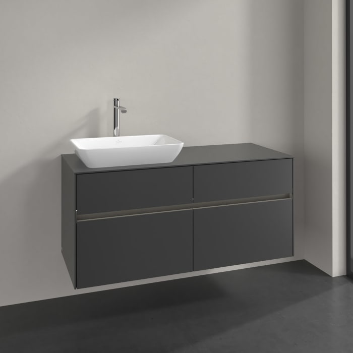 Villeroy & Boch Collaro Waschtischunterschrank 120 x 54,8 cm , mit LED-Beleuchtung, mit 4 Auszügen