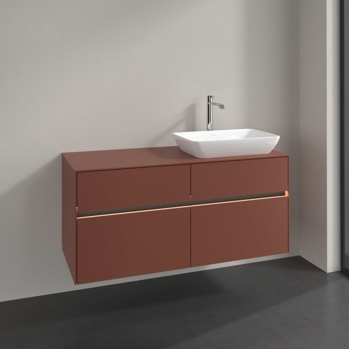 Villeroy & Boch Collaro Waschtischunterschrank 120 x 54,8 cm , mit LED-Beleuchtung, mit 4 Auszügen