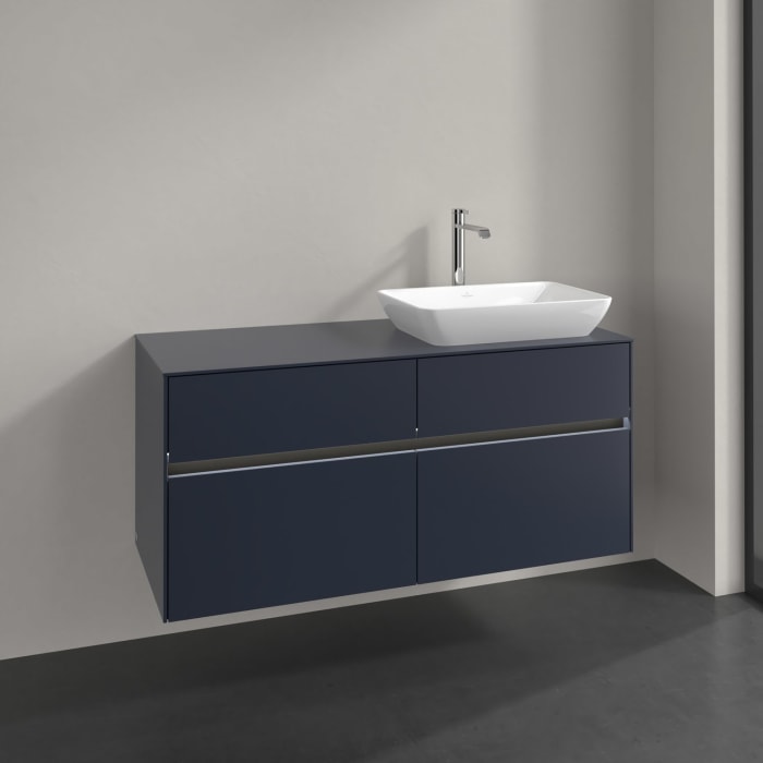 Villeroy & Boch Collaro Waschtischunterschrank 120 x 54,8 cm , mit LED-Beleuchtung, mit 4 Auszügen