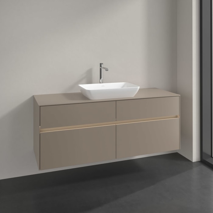 Villeroy & Boch Collaro Waschtischunterschrank 140 x 54,8 cm , mit LED-Beleuchtung, mit 4 Auszügen