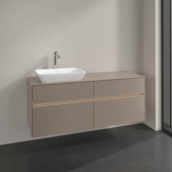 Villeroy & Boch Collaro Waschtischunterschrank 140 x 54,8 cm , mit LED-Beleuchtung, mit 4 Auszügen