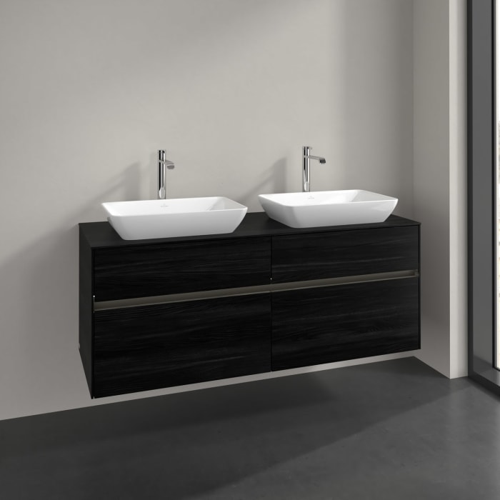 Villeroy & Boch Collaro Waschtischunterschrank 140 x 54,8 cm , mit LED-Beleuchtung, mit 4 Auszügen