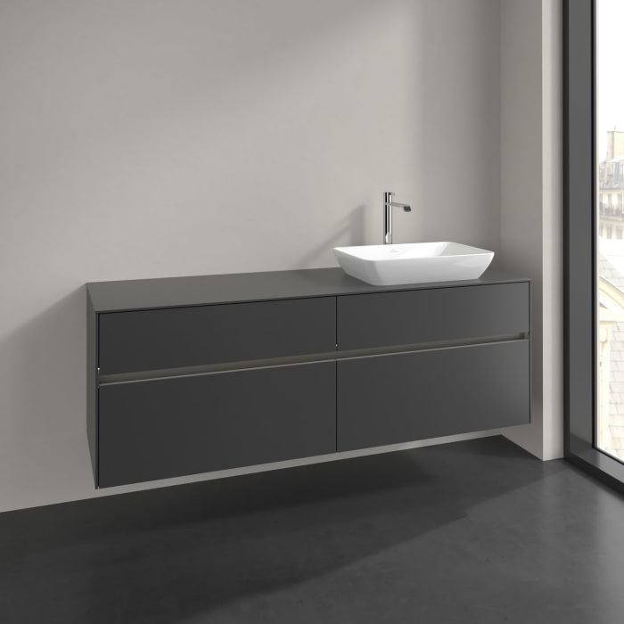 Villeroy & Boch Collaro Waschtischunterschrank 160 x 54,8 cm , mit LED-Beleuchtung, mit 4 Auszügen