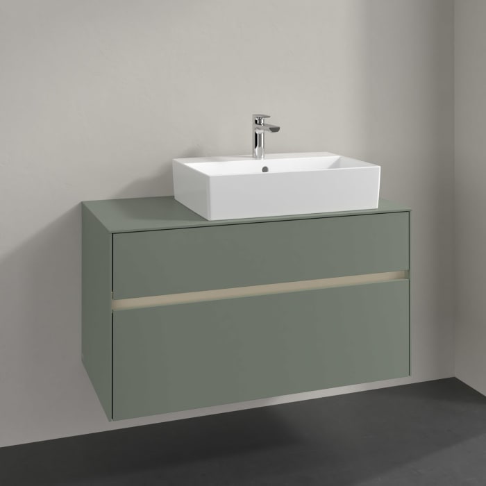 Villeroy & Boch Collaro Waschtischunterschrank 100 x 54,8 cm , mit LED-Beleuchtung, mit 2 Auszügen