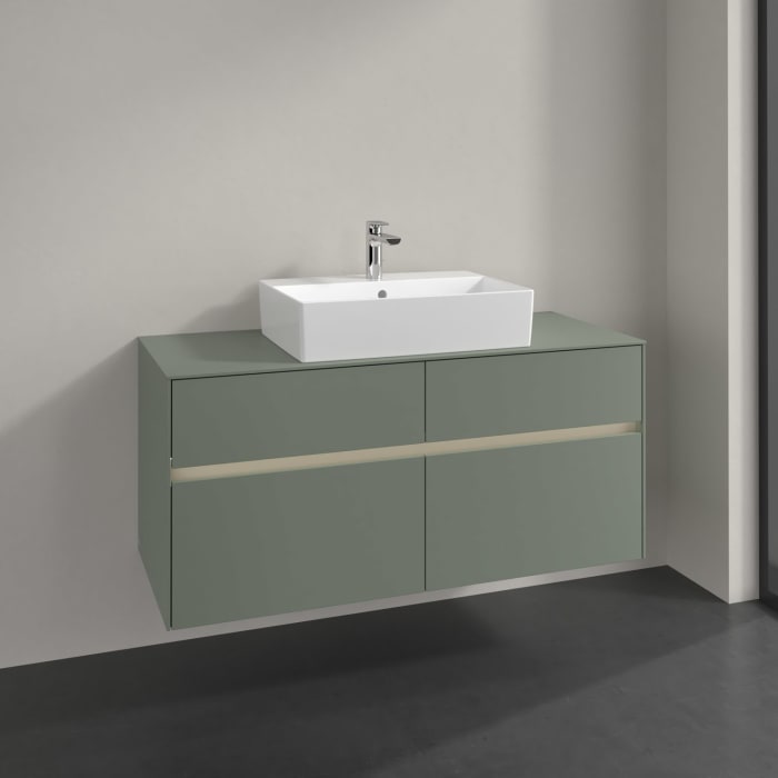 Villeroy & Boch Collaro Waschtischunterschrank 120 x 54,8 cm , mit LED-Beleuchtung, mit 4 Auszügen