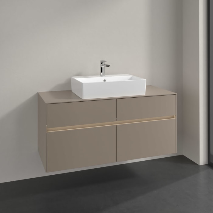 Villeroy & Boch Collaro Waschtischunterschrank 120 x 54,8 cm , mit LED-Beleuchtung, mit 4 Auszügen