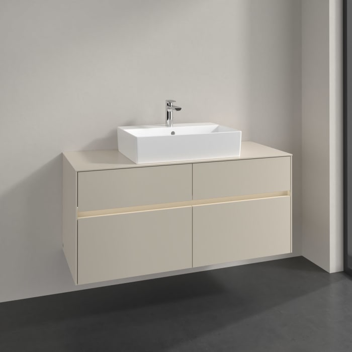 Villeroy & Boch Collaro Waschtischunterschrank 120 x 54,8 cm , mit LED-Beleuchtung, mit 4 Auszügen