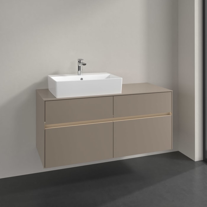 Villeroy & Boch Collaro Waschtischunterschrank 120 x 54,8 cm , mit LED-Beleuchtung, mit 4 Auszügen
