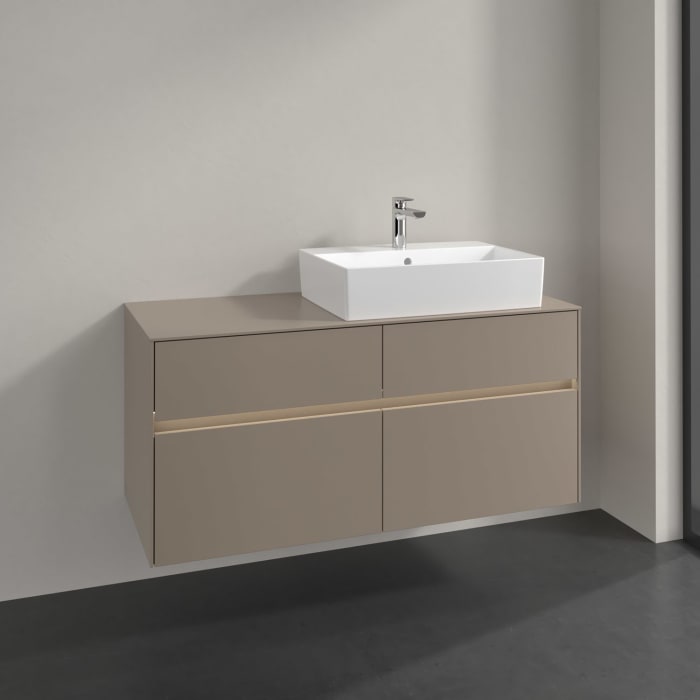 Villeroy & Boch Collaro Waschtischunterschrank 120 x 54,8 cm , mit LED-Beleuchtung, mit 4 Auszügen