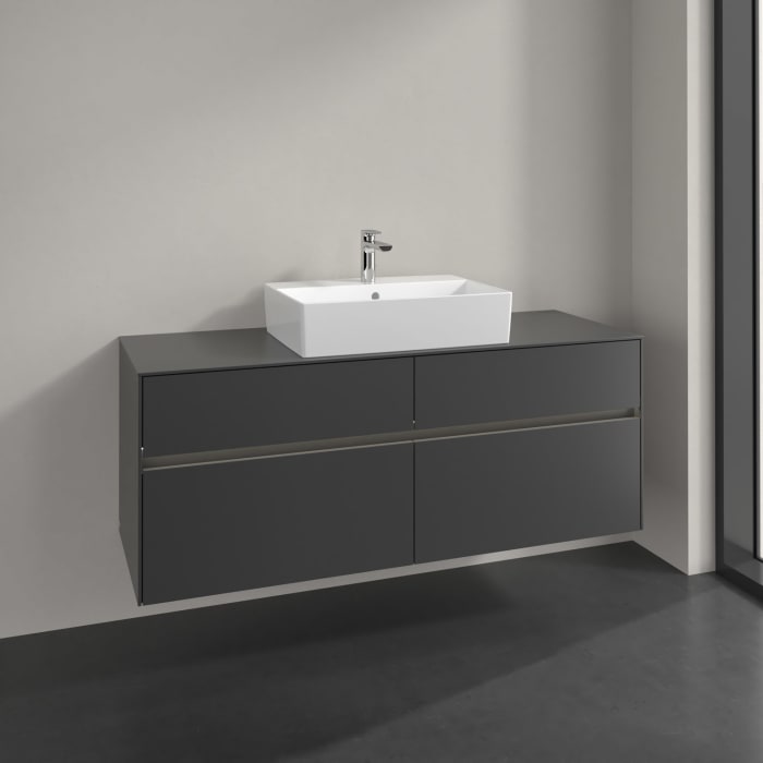 Villeroy & Boch Collaro Waschtischunterschrank 140 x 54,8 cm , mit LED-Beleuchtung, mit 4 Auszügen