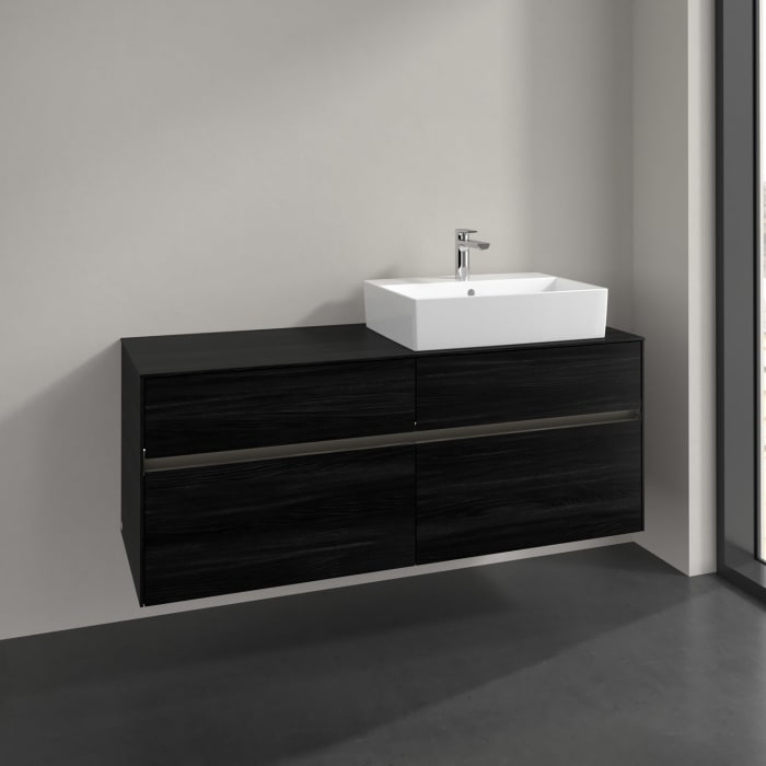 Villeroy & Boch Collaro Waschtischunterschrank 140 x 54,8 cm , mit LED-Beleuchtung, mit 4 Auszügen