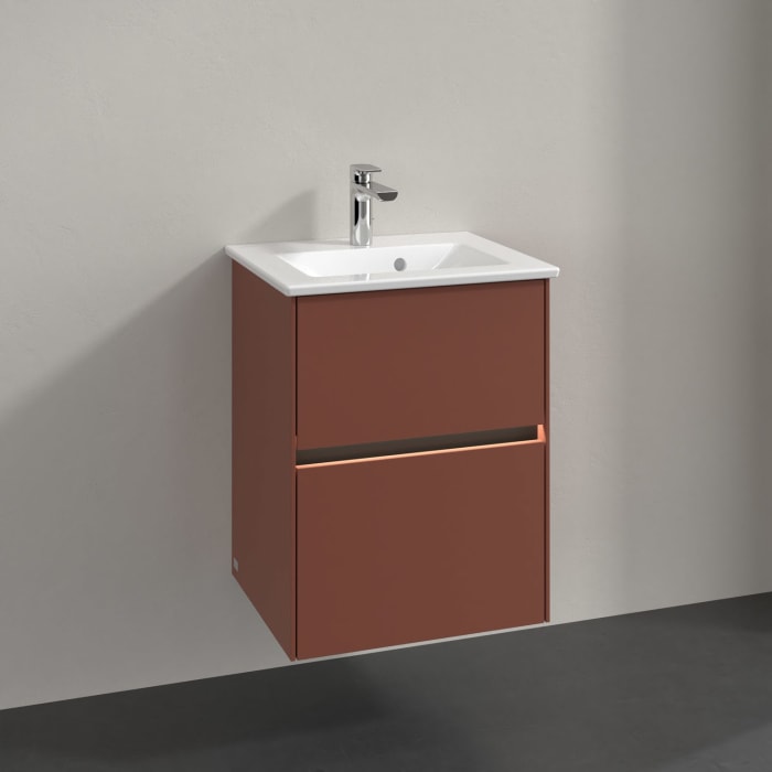 Villeroy & Boch Collaro Waschtischunterschrank 47,2 x 60,95 cm , mit LED-Beleuchtung, mit 2 Auszügen