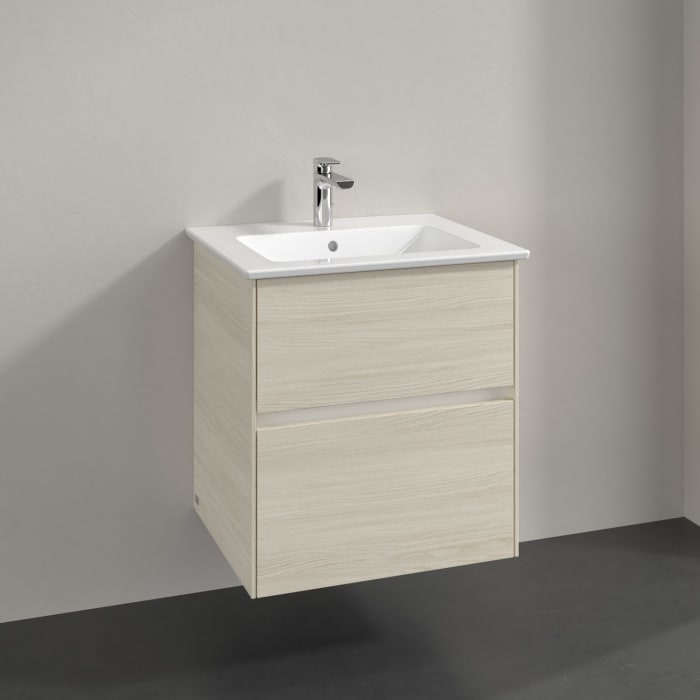 Villeroy & Boch Collaro Waschtischunterschrank 56,1 x 61 cm , mit LED-Beleuchtung, mit 2 Auszügen