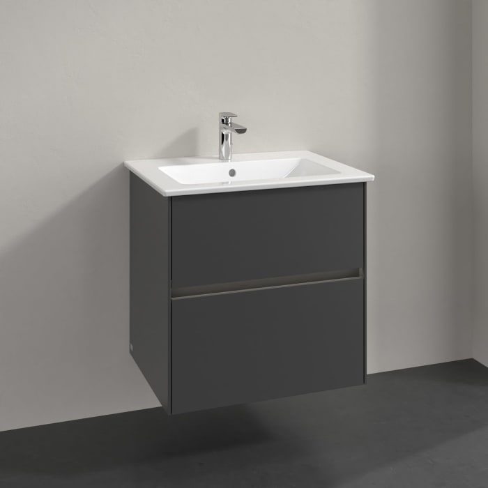 Villeroy & Boch Collaro Waschtischunterschrank 61,1 x 61 cm , mit LED-Beleuchtung, mit 2 Auszügen