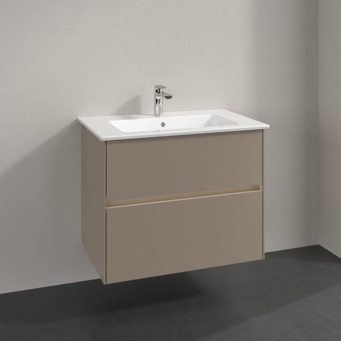 Villeroy & Boch Collaro Waschtischunterschrank 76,1 x 61 cm , mit LED-Beleuchtung, mit 2 Auszügen