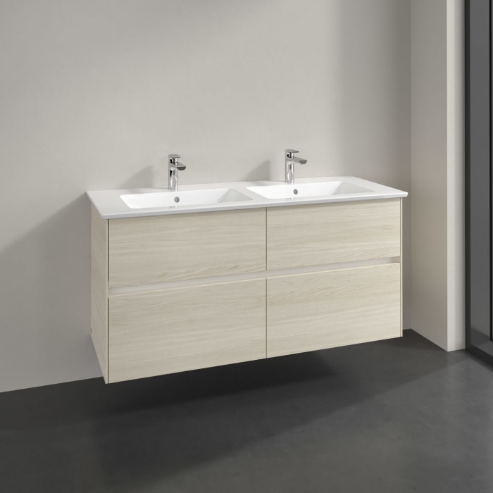 Villeroy & Boch Collaro Waschtischunterschrank 126,1 x 61 cm , mit LED-Beleuchtung, mit 4 Auszügen