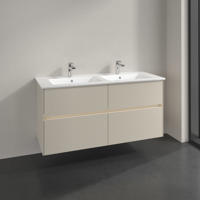 Villeroy & Boch Collaro Waschtischunterschrank 126,1 x 61 cm , mit LED-Beleuchtung, mit 4 Auszügen