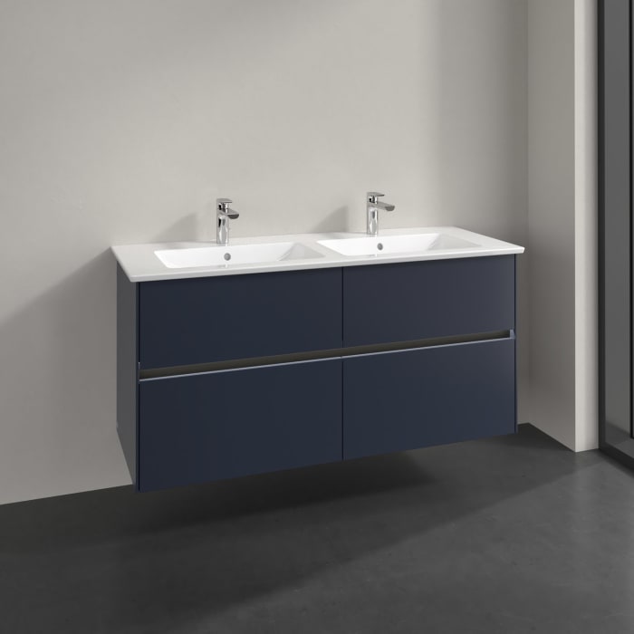 Villeroy & Boch Collaro Waschtischunterschrank 126,1 x 61 cm , mit LED-Beleuchtung, mit 4 Auszügen